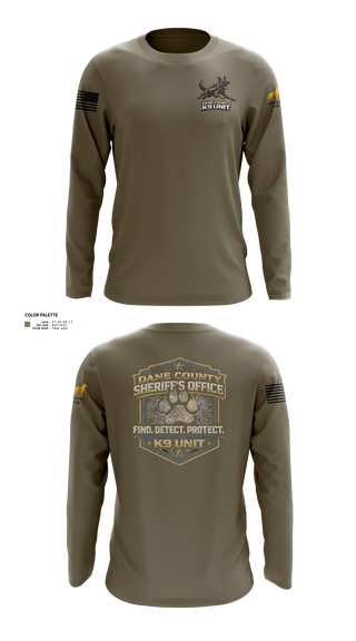 Long Sleeve Performance Shirt, Dane County K9, Police, Teamtime, Team time, sublimation, custom sports apparel, team uniforms, spirit wear, spiritwear, sports uniforms, custom shirts, team store, custom team store, fundraiser sports, apparel fundraiser
