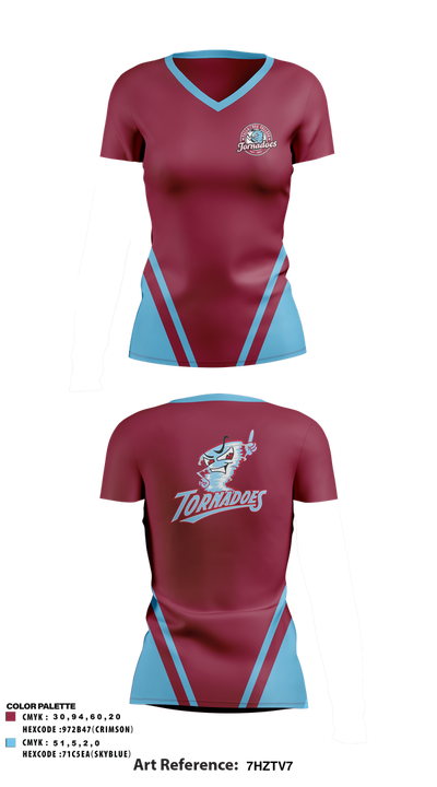 Talladega College Women’s Soccer 63992332 Women's Short Sleeve V-neck Shirt - 3
