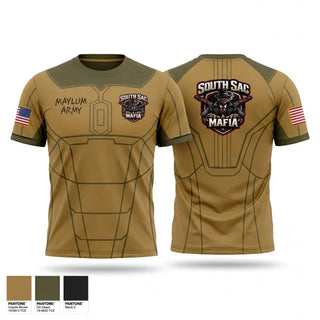 Old School Cotton Feel Shirt, SAC SOUTH, Army, Teamtime, Team time, sublimation, custom sports apparel, team uniforms, spirit wear, spiritwear, sports uniforms, custom shirts, team store, custom team store, fundraiser sports, apparel fundraiser