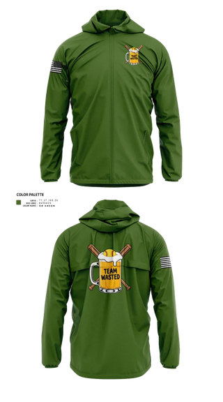 Windbreaker, Team Wasted, Softball, Teamtime, Team time, sublimation, custom sports apparel, team uniforms, spirit wear, spiritwear, sports uniforms, custom shirts, team store, custom team store, fundraiser sports, apparel fundraiser