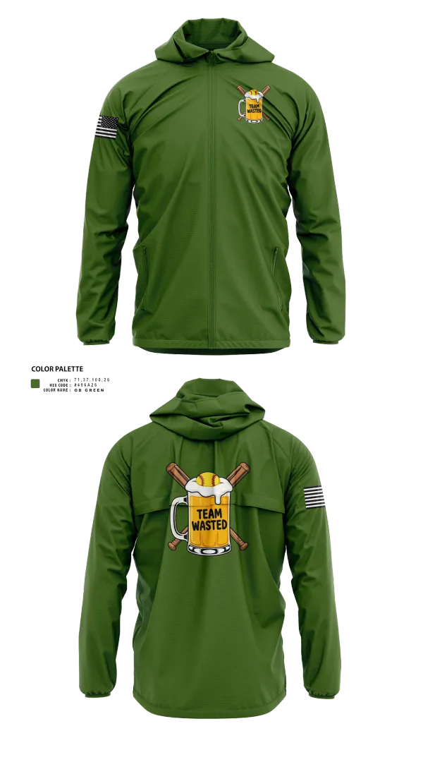 Windbreaker, Team Wasted, Softball, Teamtime, Team time, sublimation, custom sports apparel, team uniforms, spirit wear, spiritwear, sports uniforms, custom shirts, team store, custom team store, fundraiser sports, apparel fundraiser