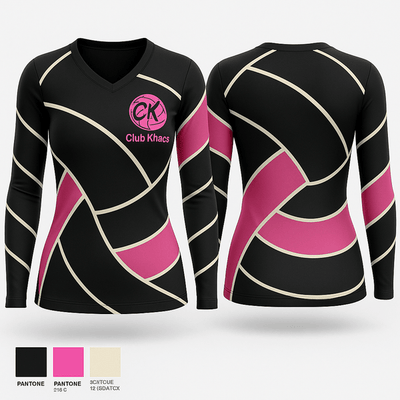 Club Khaos 55785430 Women's Long Sleeve V-neck Shirt - 1
