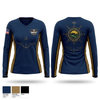 Womens Long Sleeve Vneck Shirt, NTAG HEARTLAND 2026, Navy, Teamtime, Team time, sublimation, custom sports apparel, team uniforms, spirit wear, spiritwear, sports uniforms, custom shirts, team store, custom team store, fundraiser sports, apparel fundraiser