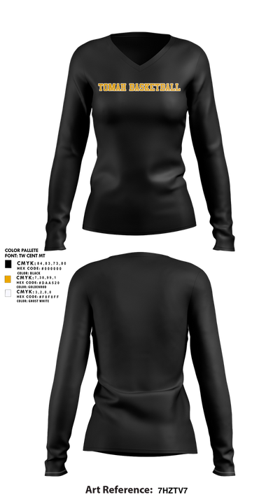 Tomah 84077674 Women's Long Sleeve V-neck Shirt - 2
