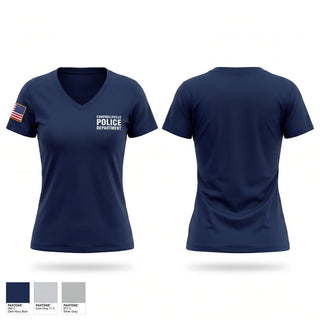 Womens Short Sleeve Vneck Shirt, Campbellsville police department, Police, Teamtime, Team time, sublimation, custom sports apparel, team uniforms, spirit wear, spiritwear, sports uniforms, custom shirts, team store, custom team store, fundraiser sports, apparel fundraiser