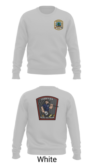 Crew Neck Sweatshirt, 814 truck, Fire Department, Teamtime, Team time, sublimation, custom sports apparel, team uniforms, spirit wear, spiritwear, sports uniforms, custom shirts, team store, custom team store, fundraiser sports, apparel fundraiser