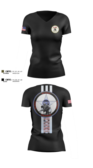 Womens Short Sleeve Vneck Shirt, D-Day Ohio, Inc, , Teamtime, Team time, sublimation, custom sports apparel, team uniforms, spirit wear, spiritwear, sports uniforms, custom shirts, team store, custom team store, fundraiser sports, apparel fundraiser