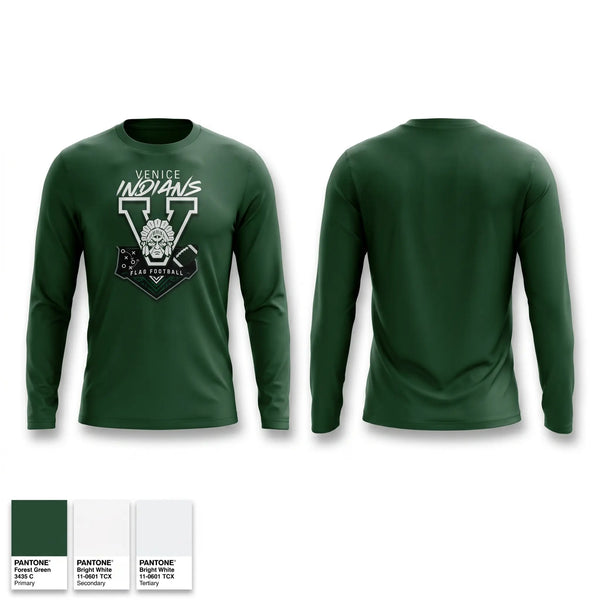 Long Sleeve Performance Shirt, Venice High School Indians, Spirit Store, Teamtime, Team time, sublimation, custom sports apparel, team uniforms, spirit wear, spiritwear, sports uniforms, custom shirts, team store, custom team store, fundraiser sports, apparel fundraiser