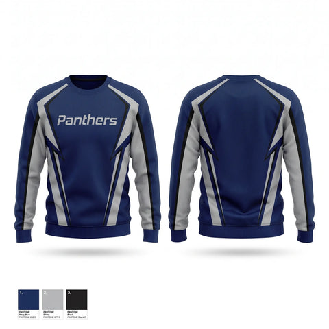 Crew Neck Sweatshirt, Panthers, Men's Basketball, Teamtime, Team time, sublimation, custom sports apparel, team uniforms, spirit wear, spiritwear, sports uniforms, custom shirts, team store, custom team store, fundraiser sports, apparel fundraiser