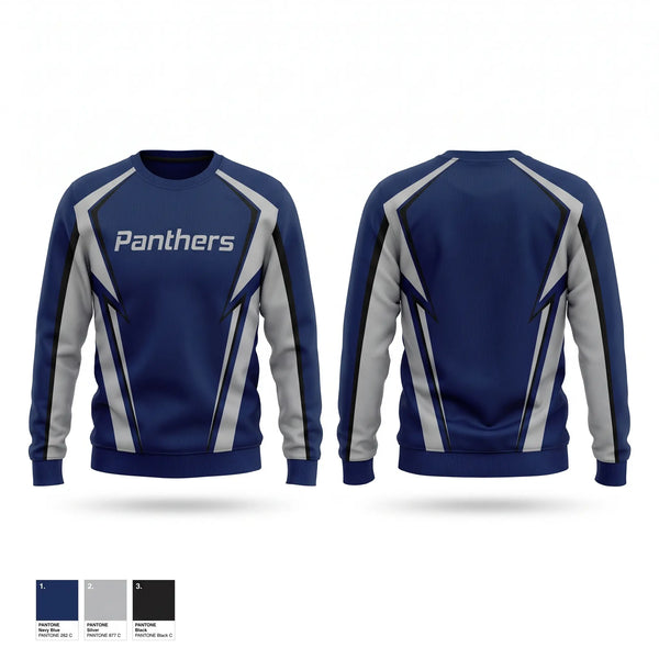 Crew Neck Sweatshirt, Panthers, Men's Basketball, Teamtime, Team time, sublimation, custom sports apparel, team uniforms, spirit wear, spiritwear, sports uniforms, custom shirts, team store, custom team store, fundraiser sports, apparel fundraiser