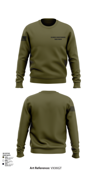 Crew Neck Sweatshirt, Illinois Counterdrug Task Force, , Teamtime, Team time, sublimation, custom sports apparel, team uniforms, spirit wear, spiritwear, sports uniforms, custom shirts, team store, custom team store, fundraiser sports, apparel fundraiser