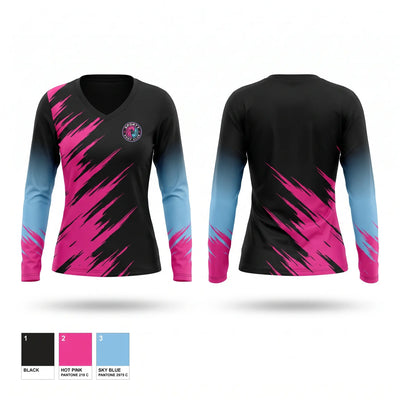 GB ELITE Women's Long Sleeve V-neck Shirt - 1