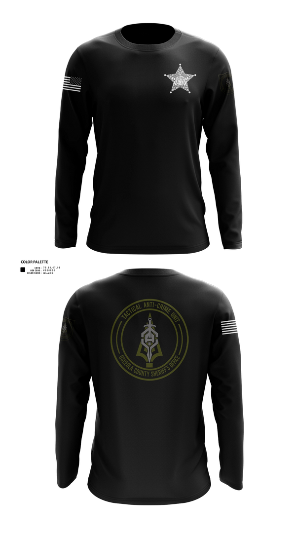 Long Sleeve Performance Shirt, OCSO TAC UNIT, Police, Teamtime, Team time, sublimation, custom sports apparel, team uniforms, spirit wear, spiritwear, sports uniforms, custom shirts, team store, custom team store, fundraiser sports, apparel fundraiser