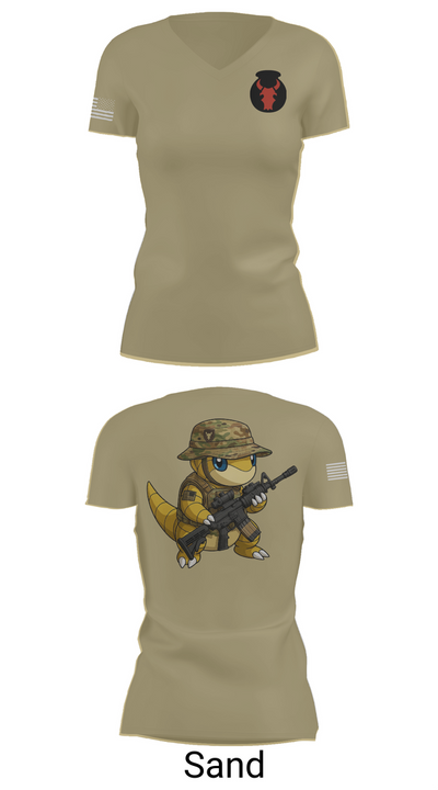 Task force Armadillo 97530409 Women's Short Sleeve V-neck Shirt - 84
