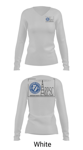 Womens Long Sleeve Vneck Shirt, Macomb County ARPSC, , Teamtime, Team time, sublimation, custom sports apparel, team uniforms, spirit wear, spiritwear, sports uniforms, custom shirts, team store, custom team store, fundraiser sports, apparel fundraiser