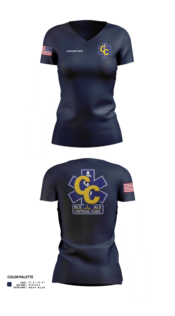 Womens Short Sleeve Vneck Shirt, Jackson County Rescue Squad, EMS/EMT, Teamtime, Team time, sublimation, custom sports apparel, team uniforms, spirit wear, spiritwear, sports uniforms, custom shirts, team store, custom team store, fundraiser sports, apparel fundraiser