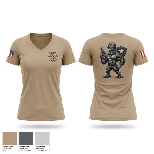 Womens Short Sleeve Vneck Shirt, 1st PLT Roosters, Army, Teamtime, Team time, sublimation, custom sports apparel, team uniforms, spirit wear, spiritwear, sports uniforms, custom shirts, team store, custom team store, fundraiser sports, apparel fundraiser