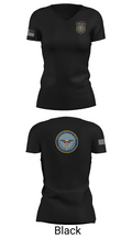 DEPARTMENT OF THE ARMY CIVILIAN POLICE 31166882 Women's Short Sleeve V-neck Shirt - 24