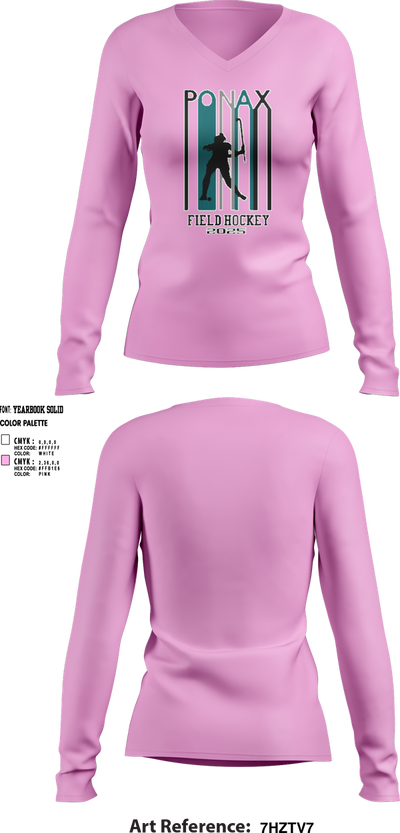 Massaponax Field Hockey 71618187 Women's Long Sleeve V-neck Shirt - 5