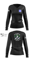 D Co. 2-3 AVN REGT “Dragons”  Women's Long Sleeve V-neck Shirt - 100
