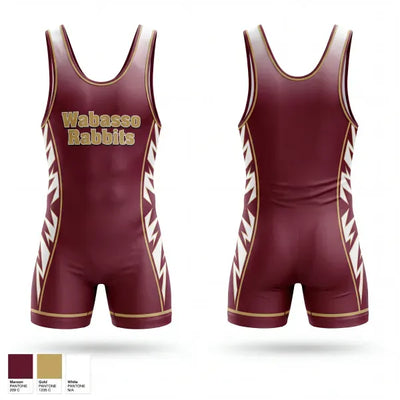 Wabasso Rabbits 97158765 Wrestling Singlet - 1