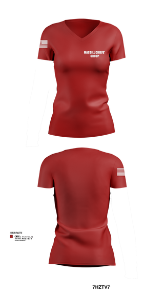 Womens Short Sleeve Vneck Shirt, MacDill Chiefs' Group, , Teamtime, Team time, sublimation, custom sports apparel, team uniforms, spirit wear, spiritwear, sports uniforms, custom shirts, team store, custom team store, fundraiser sports, apparel fundraiser