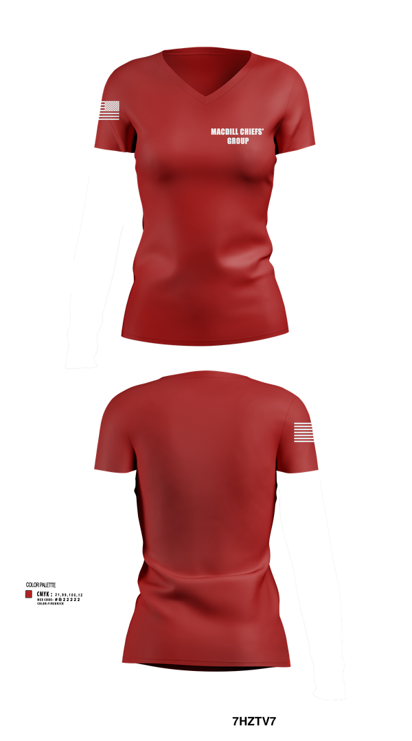 Womens Short Sleeve Vneck Shirt, MacDill Chiefs' Group, , Teamtime, Team time, sublimation, custom sports apparel, team uniforms, spirit wear, spiritwear, sports uniforms, custom shirts, team store, custom team store, fundraiser sports, apparel fundraiser