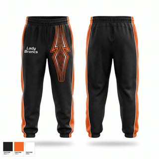 Sweatpants, Lady Broncs, Women's Basketball, Teamtime, Team time, sublimation, custom sports apparel, team uniforms, spirit wear, spiritwear, sports uniforms, custom shirts, team store, custom team store, fundraiser sports, apparel fundraiser
