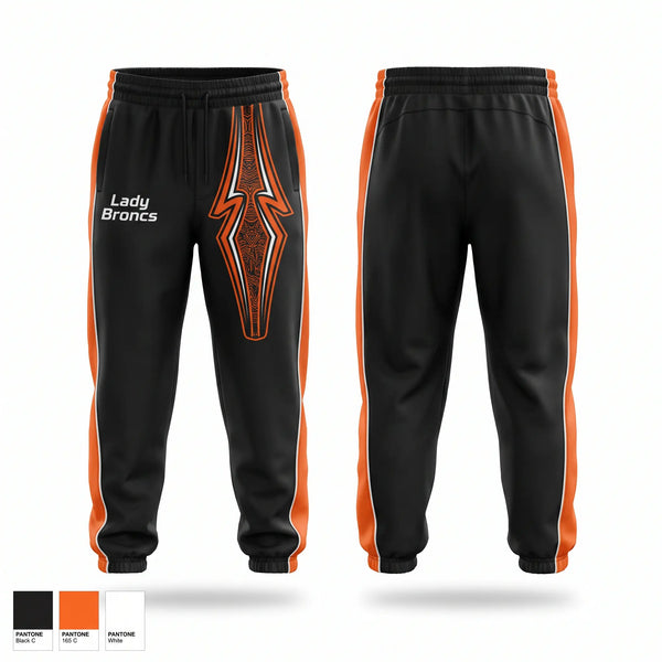 Sweatpants, Lady Broncs, Women's Basketball, Teamtime, Team time, sublimation, custom sports apparel, team uniforms, spirit wear, spiritwear, sports uniforms, custom shirts, team store, custom team store, fundraiser sports, apparel fundraiser