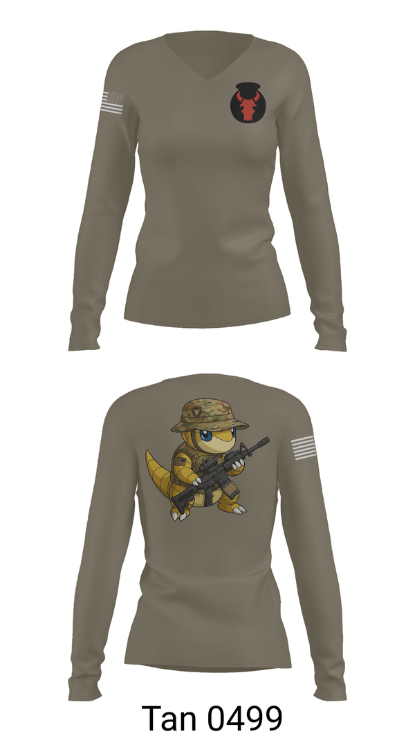 Womens Long Sleeve Vneck Shirt, , National Guard, Teamtime, Team time, sublimation, custom sports apparel, team uniforms, spirit wear, spiritwear, sports uniforms, custom shirts, team store, custom team store, fundraiser sports, apparel fundraiser