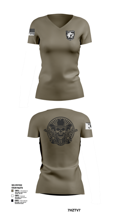 Desperados 24416506 Women's Short Sleeve V-neck Shirt - 106