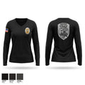 Angier Police Women's Long Sleeve V-neck Shirt - 1