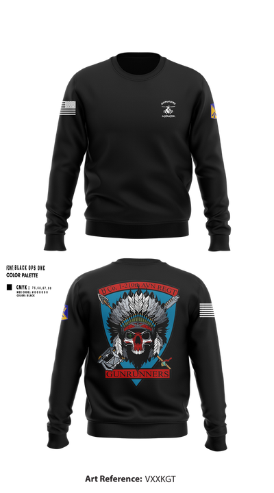 B Company, 1-210th Aviation Regt 56146981 Crew Neck Sweatshirt - 30