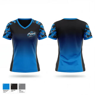 Womens Short Sleeve Vneck Shirt, CC Chaos, Softball, Teamtime, Team time, sublimation, custom sports apparel, team uniforms, spirit wear, spiritwear, sports uniforms, custom shirts, team store, custom team store, fundraiser sports, apparel fundraiser