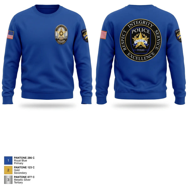 Crew Neck Sweatshirt, Princeton Police Department, Police, Teamtime, Team time, sublimation, custom sports apparel, team uniforms, spirit wear, spiritwear, sports uniforms, custom shirts, team store, custom team store, fundraiser sports, apparel fundraiser