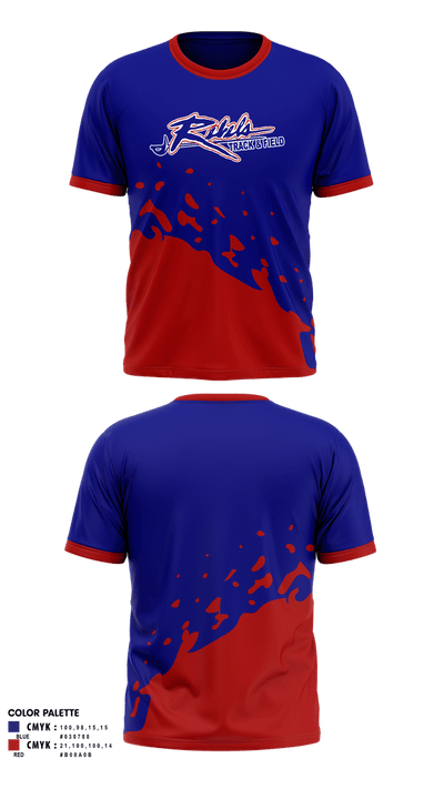 Byrnes Rebels Track & Field 54482992 Short Sleeve Performance Shirt - 1