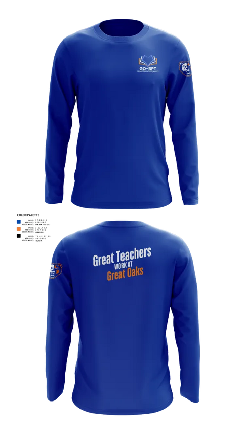 Long Sleeve Performance Shirt, Great Oaks Charter School, , Teamtime, Team time, sublimation, custom sports apparel, team uniforms, spirit wear, spiritwear, sports uniforms, custom shirts, team store, custom team store, fundraiser sports, apparel fundraiser