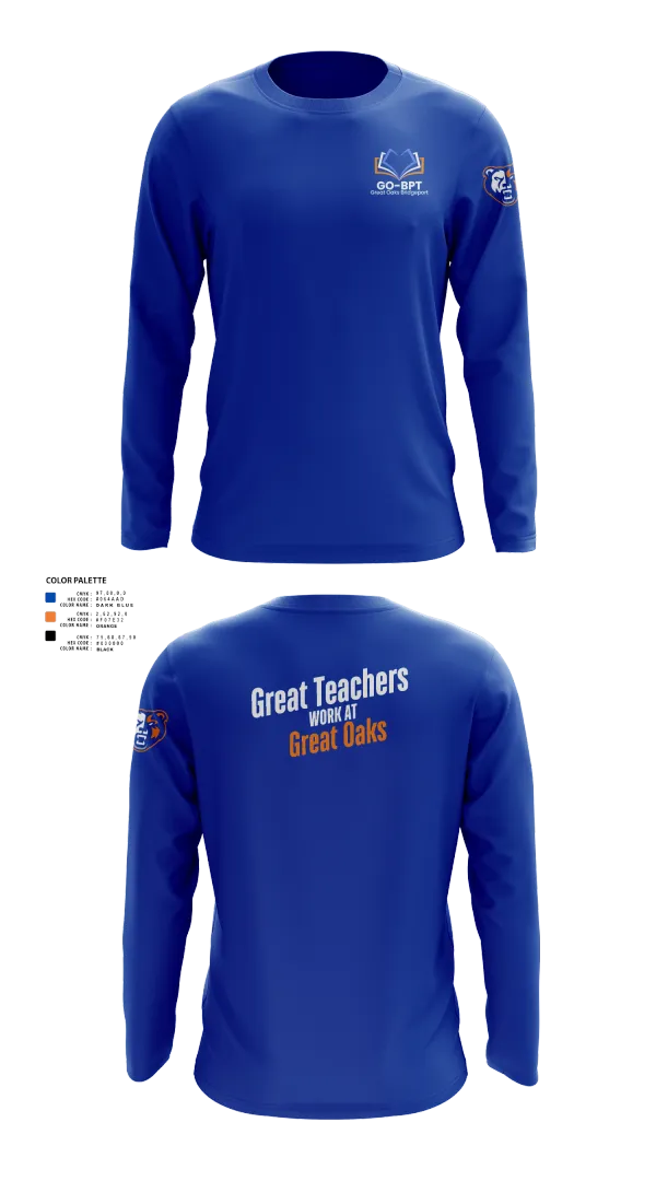 Long Sleeve Performance Shirt, Great Oaks Charter School, , Teamtime, Team time, sublimation, custom sports apparel, team uniforms, spirit wear, spiritwear, sports uniforms, custom shirts, team store, custom team store, fundraiser sports, apparel fundraiser