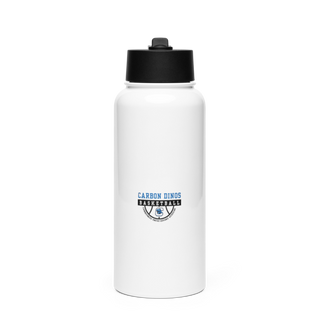 Carbon Boys Basketball Stainless Steel Water Bottle with a Straw Lid