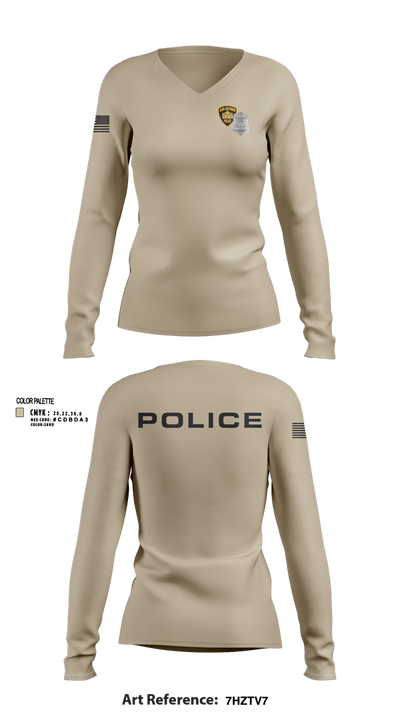 San Antonio Police Department 73330660 Women's Long Sleeve V-neck Shirt - 102