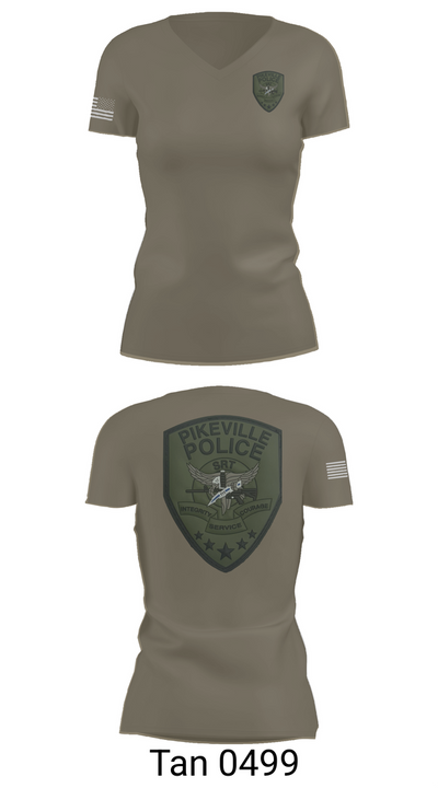 Pikeville Police SRT 98289617 Women's Short Sleeve V-neck Shirt - 65