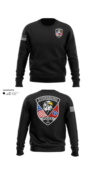 Crew Neck Sweatshirt, Dyersburg Police, Police, Teamtime, Team time, sublimation, custom sports apparel, team uniforms, spirit wear, spiritwear, sports uniforms, custom shirts, team store, custom team store, fundraiser sports, apparel fundraiser