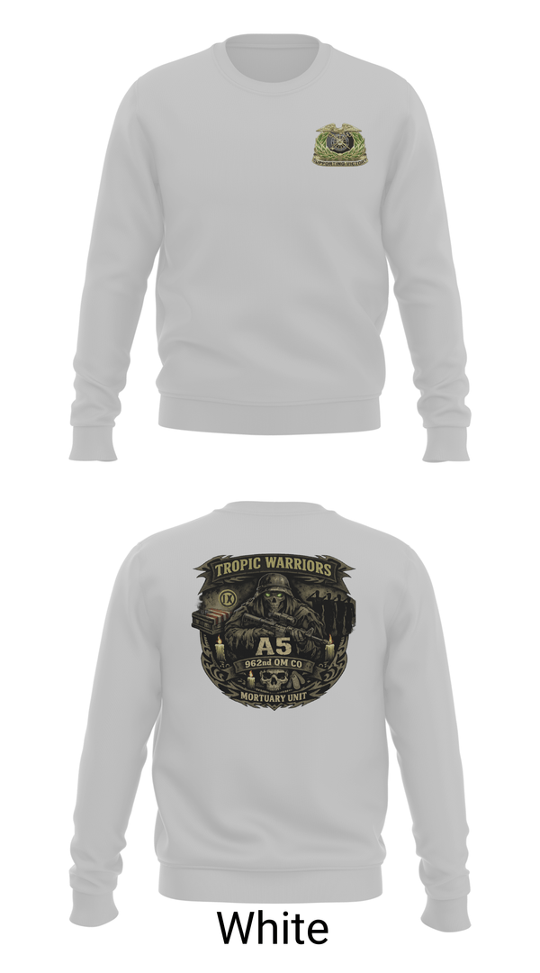 Crew Neck Sweatshirt, 962nd QM CO A5, Army, Teamtime, Team time, sublimation, custom sports apparel, team uniforms, spirit wear, spiritwear, sports uniforms, custom shirts, team store, custom team store, fundraiser sports, apparel fundraiser