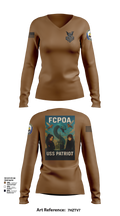 USS PATRIOT FCPOA Women's Long Sleeve V-neck Shirt - 101