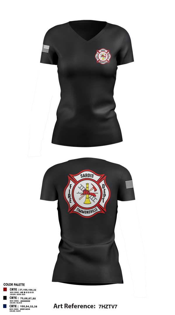 Womens Short Sleeve Vneck Shirt, Sardis-Timmonsville fire department station 1, , Teamtime, Team time, sublimation, custom sports apparel, team uniforms, spirit wear, spiritwear, sports uniforms, custom shirts, team store, custom team store, fundraiser sports, apparel fundraiser