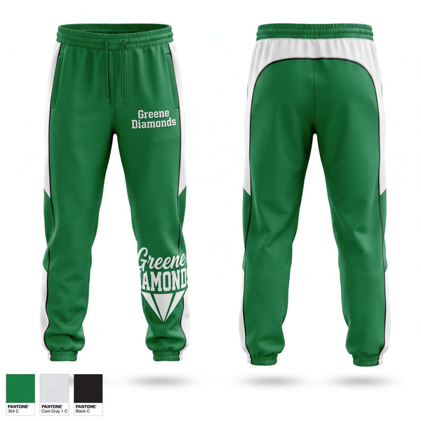 Sweatpants, Greene Diamonds, Softball, Teamtime, Team time, sublimation, custom sports apparel, team uniforms, spirit wear, spiritwear, sports uniforms, custom shirts, team store, custom team store, fundraiser sports, apparel fundraiser