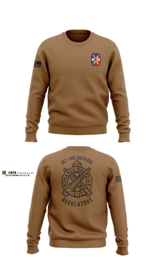 Crew Neck Sweatshirt, DET 1 HSC 340TH BSB, Army, Teamtime, Team time, sublimation, custom sports apparel, team uniforms, spirit wear, spiritwear, sports uniforms, custom shirts, team store, custom team store, fundraiser sports, apparel fundraiser