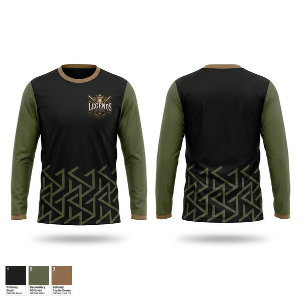 Long Sleeve Performance Shirt, Legends, Baseball, Teamtime, Team time, sublimation, custom sports apparel, team uniforms, spirit wear, spiritwear, sports uniforms, custom shirts, team store, custom team store, fundraiser sports, apparel fundraiser