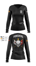 206th Signal Company 71898662 Women's Long Sleeve V-neck Shirt - 80