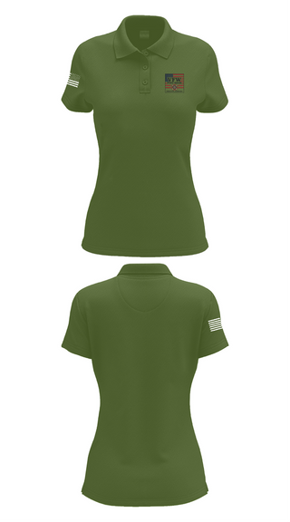 Womens Short Sleeve Performance Polo, VFW Post 10648, , Teamtime, Team time, sublimation, custom sports apparel, team uniforms, spirit wear, spiritwear, sports uniforms, custom shirts, team store, custom team store, fundraiser sports, apparel fundraiser